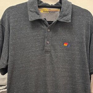Aviator Nation Men's Polo Shirt in Charcoal Heather (sz: xl)